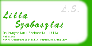 lilla szoboszlai business card